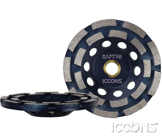 ICCONS DOUBLE ROW 100MM GRINDING CUP BLUE 